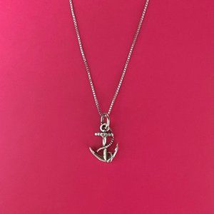 Sterling Silver Anchor Beach Necklace
